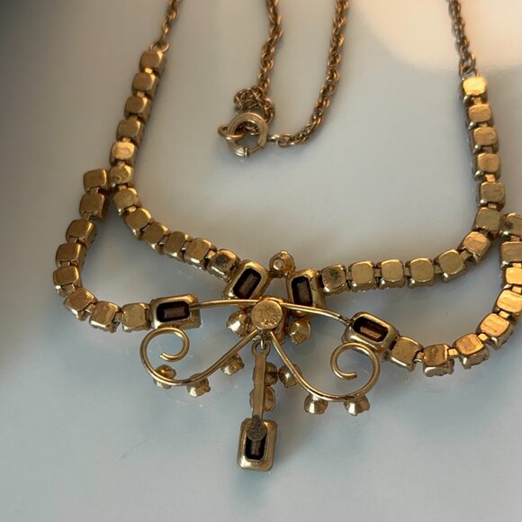 VINTAGE RHINESTONE NECKLACE - Picture 7 of 7
